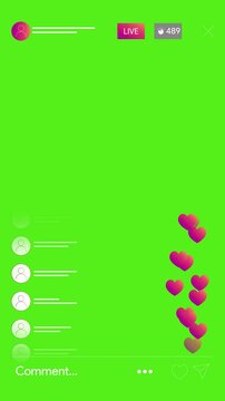 Instagram Live Screen Animation HD Vertical On Green Screen