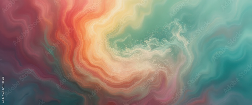 Leinwandbilder abstract swirling patterns of color in a digital environment