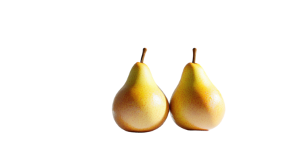 Cutout of Asian golden pear in whole fruit isolated on white background with clipping path.