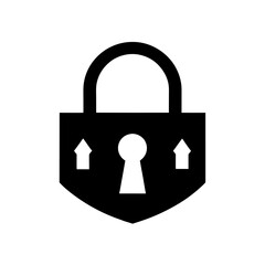 lock silhouette on white background  .svg
