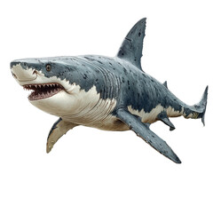 Fototapeta premium Majestic aquatic predator, showcasing detailed textures and aquatic design elements