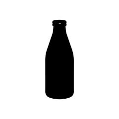 milk bottle silhouette on white background  .svg