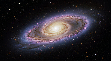 Naklejka premium Andromeda Galaxy: A Majestic Spiral of Stars, Gas, and Cosmic Wonder