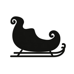 A silhouette of a classic sleigh, symbolizing the holiday season and Christmas