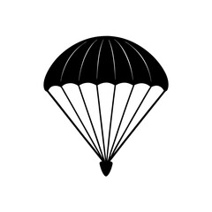parachute silhouette on white background  .svg