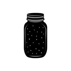 pickle jar silhouette on white background  .svg