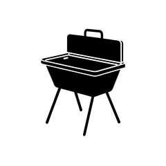 portable camp sink silhouette on white background  
