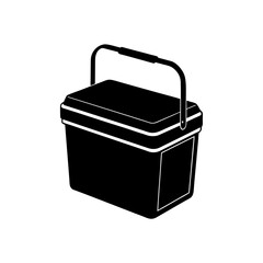 portable cooler silhouette on white background  .svg