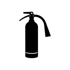 portable fire extinguisher silhouette on white 