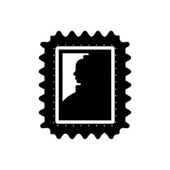 postage stamp silhouette on white background  .svg