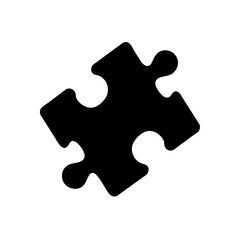 Obraz premium puzzle piece silhouette on white background .svg
