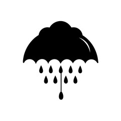 rainfly silhouette on white background  