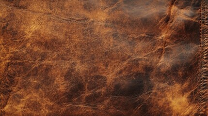 Textured brown leather surface with natural creases and patina