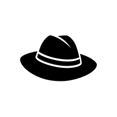 safari hat silhouette on white background  .svg