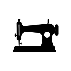 sewing machine silhouette on white background  .svg