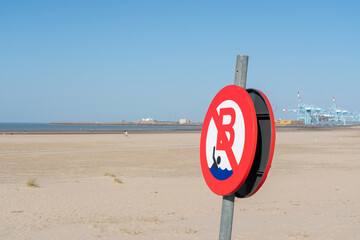 No swimming in the sea
