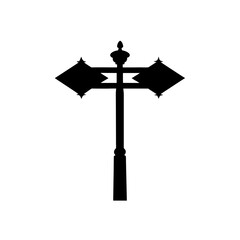 street sign silhouette on white background  .svg