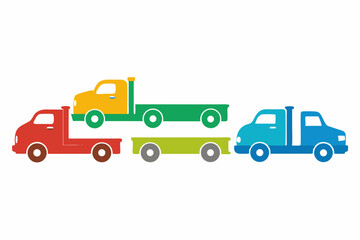Fototapeta premium Towing Truck icon silhouette vector illustration