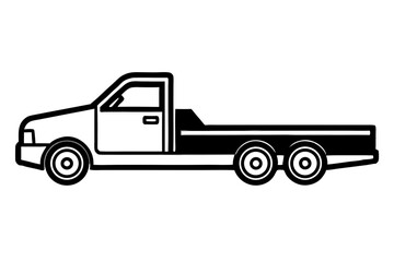 Fototapeta premium Towing Truck silhouette vector illustration