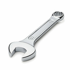 Chrome Wrench Tool isolated on transparent background
