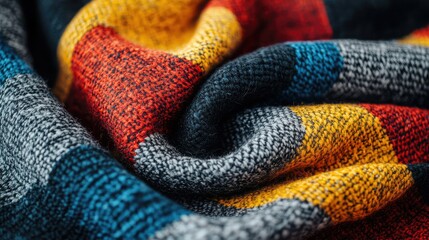 Vibrant plaid fabric texture