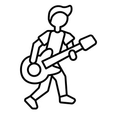 guitarist outline icon