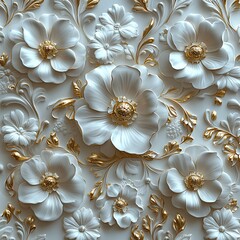 Luxurious floral textures and relief in 3D high resolution picture