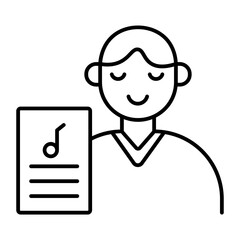 song writer outline icon