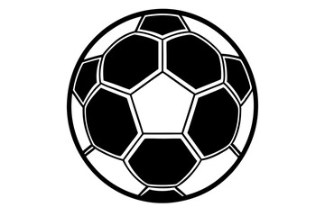 Fototapeta premium Soccer Ball silhouette vector illustration