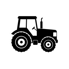 tractor silhouette on white background  .svg