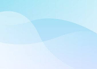 水色の抽象的なウェーブ背景イラスト