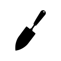 trowel silhouette on white background 