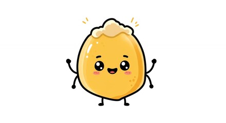 Obraz premium Cute cartoon fruit illustration