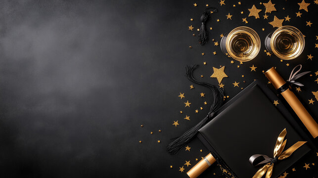 graduation background with space for text