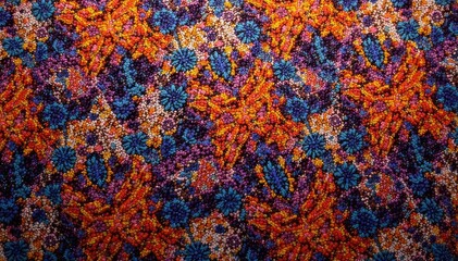 Intricate woven textile, repeating geometric design, art, seamless, pattern