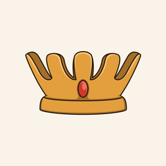 Unique gold crown. Vector design
