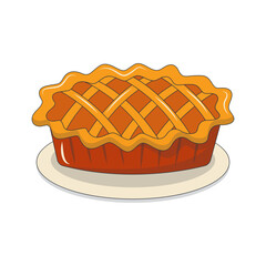 Happy Thanksgiving Day Element with Doodle Cartoon Style. Vector Illustration.