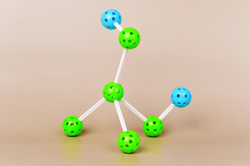Obraz premium Molecule model is isolated on a neutral background