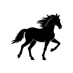 wild horse silhouette on white background  .svg