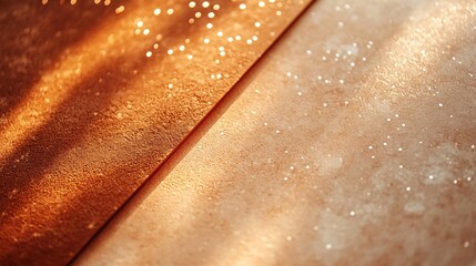 Gradient from warm beige to soft terracotta with subtle bokeh effects glowing softly.