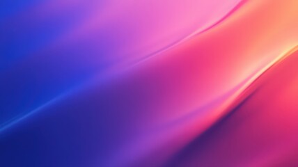 Abstract Pink Blue Orange Gradient Background with Smooth Flowing Lines