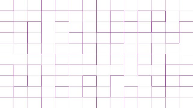 purple color background on white screen neon grid block seamless texture animation