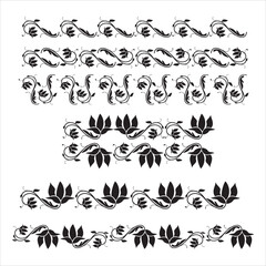 Vector  illustration of Floral border decoration