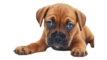 A puppy with a transparent background.