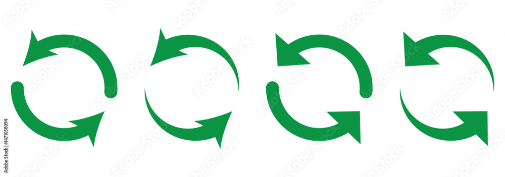 Poster circle arrow vector, icon set. flat style icon recycle arrow symbol web graphic design. rotation arr