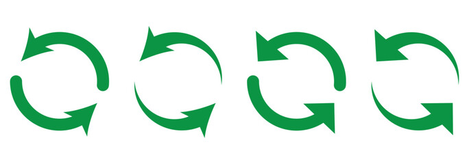 Circle arrow vector, icon set. Flat style icon recycle arrow symbol web graphic design. Rotation arrows icons. 