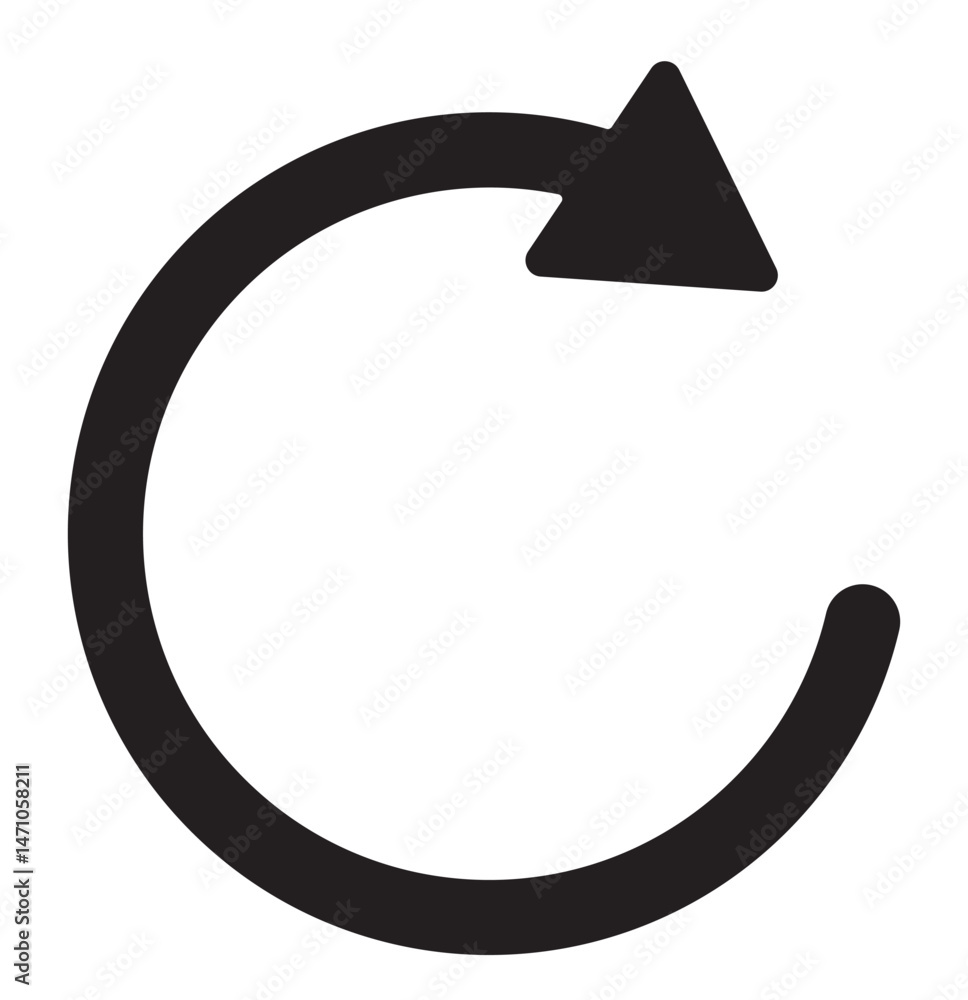 Poster refresh arrows icon . reload, refresh and restart icon for website design. eps 10