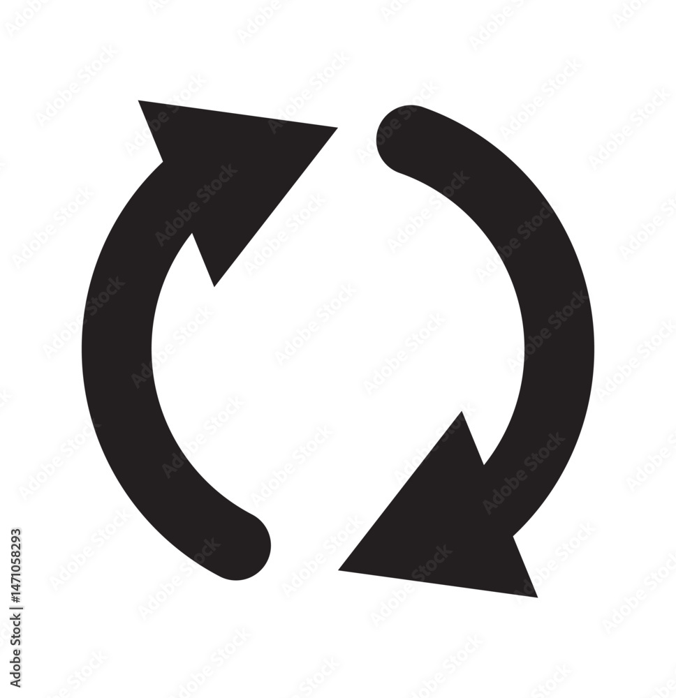 Poster refresh icon vector. green recycle vector icon symbol. repeat and reload icons set and arrow rotatio