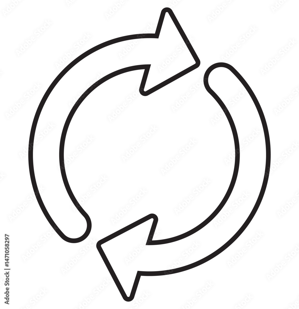 Poster refresh icon vector. green recycle vector icon symbol. repeat and reload icons set and arrow rotatio
