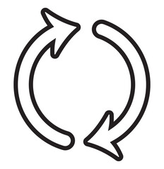 circle arrow icon set. circular arrow icon, refresh, reload, rotation arrow icon symbol sign . eps 10